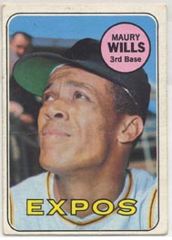 1969 Topps Baseball Cards      045      Maury Wills